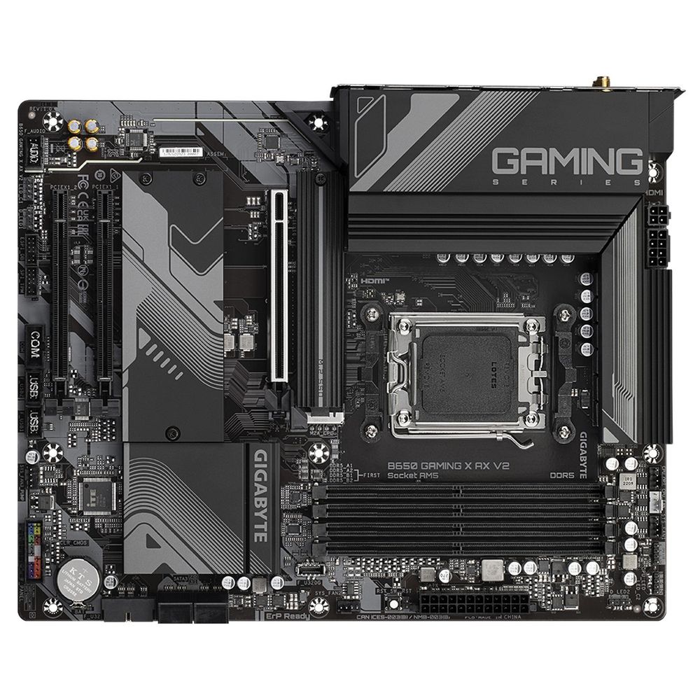 Материнская плата GIGABYTE B650 GAMING X AX V2, AM5, B650, 4*DDR5, DP+HDMI, 4 SATA 6 Гб/с, M2, Audio, Gb LAN, USB 3.2, USB 2.0, Type-C, COM*1 header, ATX (B650 GAMING X AX V2)