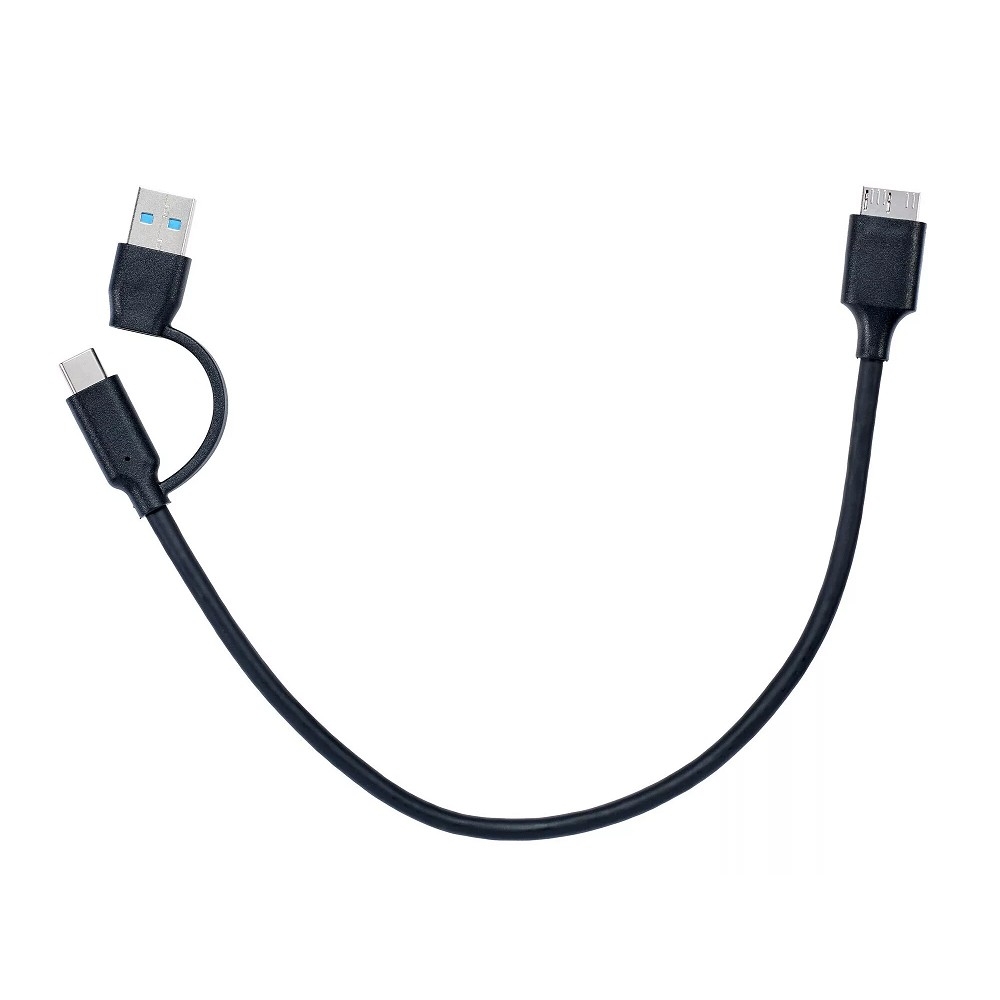 Telecom TUS714-0.3M Кабель соединительный 2-in-1 USBA+C to USB3.0 MicroBM 5Gbps, 0.3m