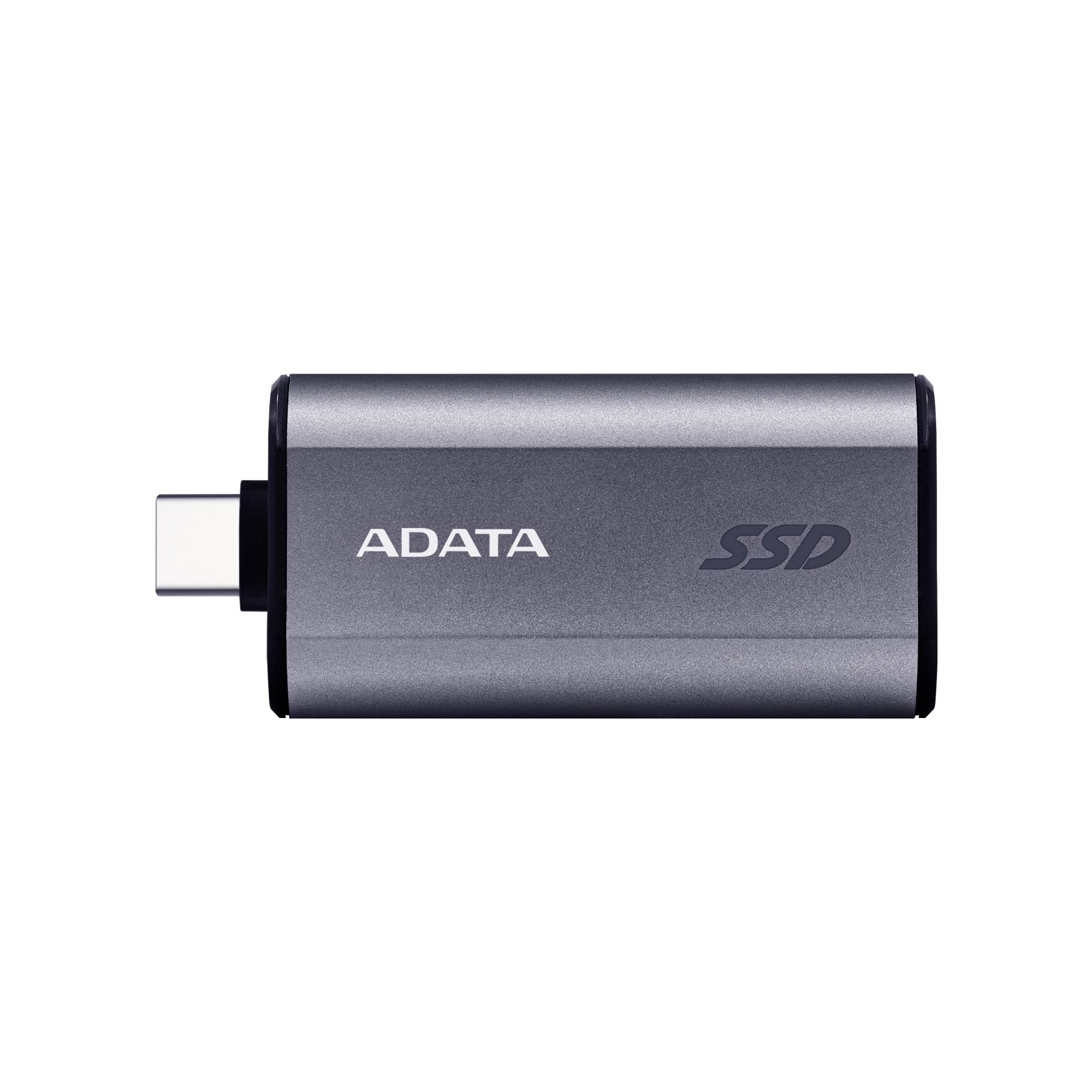 Твердотельный диск 500GB A-DATA SC750, External, USB 3.2 Gen 2 Type-C, [R/W -1050/1000 MB/s] серый