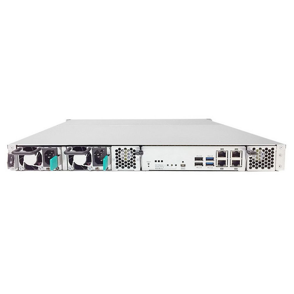 Система хранения данных EonStor GSe Pro 1000 1U/4bay,Single controller 4x1G iSCSI, 2xUSB 3.0, 2x USB 2.0, 1x4GB, 2x(PSU+FAN Module), 4x drive trays (only supports SATA drives) and 1xRackmount kit (GSe Pro 1004RP-C) (GSEP100400RPC-8U52)