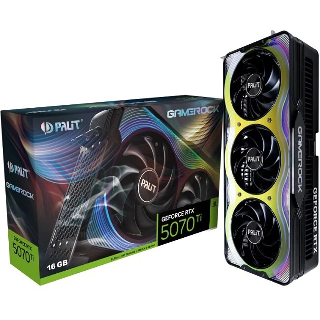 Видеокарта Palit nVidia GeForce RTX 5070 Ti GameRock 16Gb (NE7507T019T2-GB2030G)