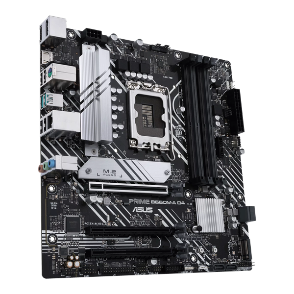 Материнская плата ASUS PRIME B660M-A D4-CSM, LGA1700, B660, 4*DDR4, DP+ 2* HDMI, SATA3 + RAID, Audio, Gb LAN, USB 3.2*6, USB 2.0*6, COM*1 header, LPT*1 header (w/o cable), mATX; 90MB19K0-M1EAYC (PRIME B660M-A D4-CSM)