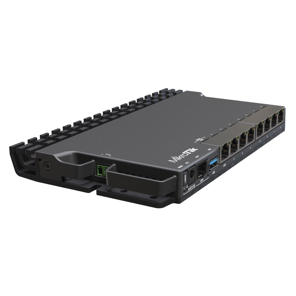 Маршрутизатор MikroTik RouterBORD 5009UG+S+ with Marvell Armada ARMv8 CPU (4-cores, 1.4GHz per core), 1GB of DDR4 RAM, 1GB NAND storage, 1x 2.5Gbit LAN, 7x 1Gbit LAN, 1xSFP+ port, RouterOS L5, metal desktop case, P (RB5009UG+S+IN)