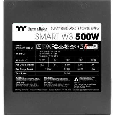 Блок питания Thermaltake Smart W3 500W PS-SPW-0500NNFAWE-1