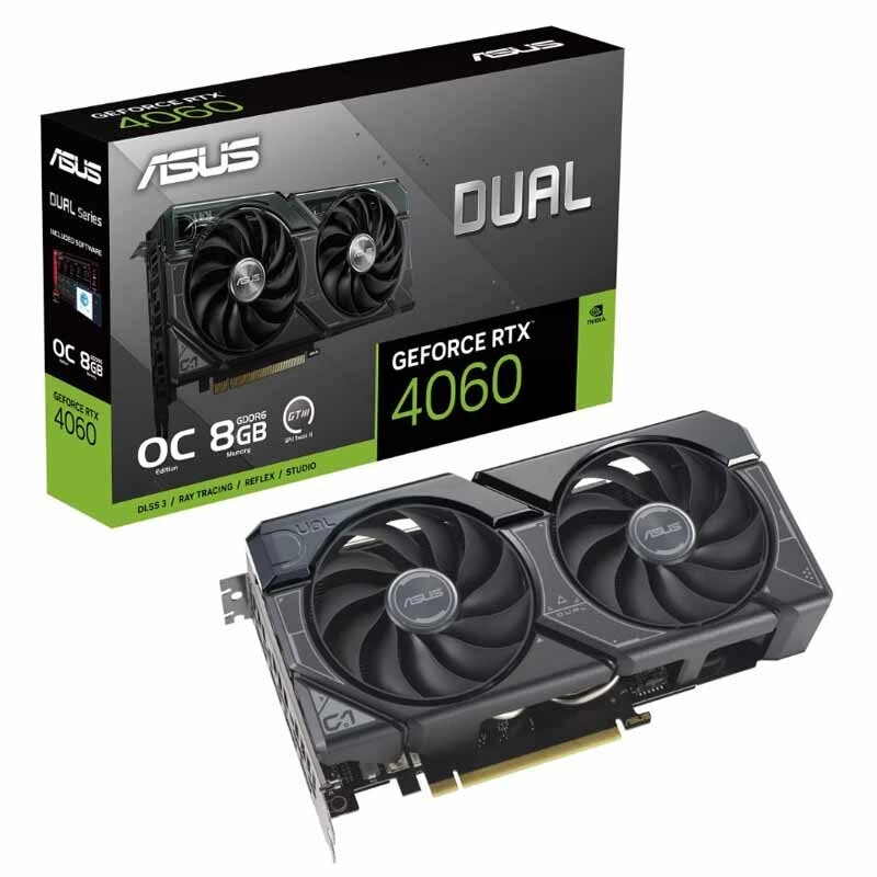 Видеокарта Asus GeForce RTX 4060 OC Edition 8GB GDDR6 DUAL-RTX4060-O8G (90YV0JC0-M0NA00)