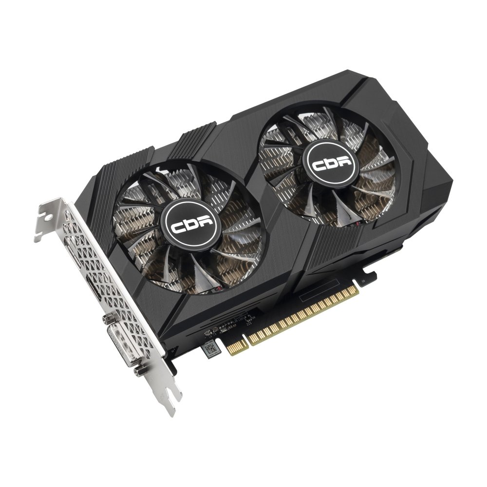 Видеокарта CBR GTX1650 4Gb GDDR6, 128bit, 1410-1590Mhz, 1*DP + 1*HDMI + 1*DVI, 75W, Ret [VGA-STX1650-4G-RTL]