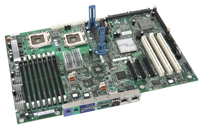 439399-001 Материнская Плата Hewlett-Packard i5000P Dual Socket 771 8FBD 8SAS SATAII U100 3PCI-E8x 3PCI-X 2GbLAN E-ATX 1333Mhz For ML350G5