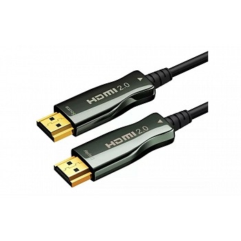 Wize AOC-HM-HM-40M Кабель HDMI, оптический, 40 м, 4K/60HZ, v.2.0, ARC, 19M/19M, черный, коробка