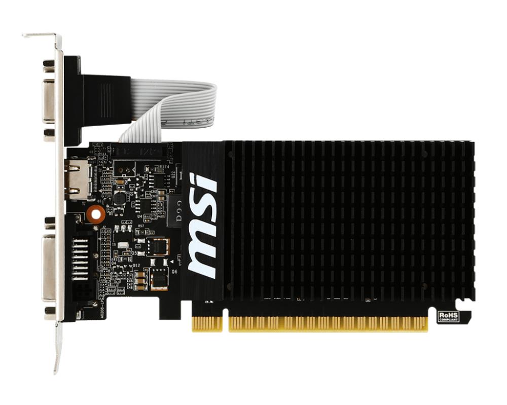Видеокарта MSI NVIDIA GeForce GT 710 2 Гб DDR3 64 бит PCIE 2.0 8x Memory 1600 МГц GT7102GD3HLP