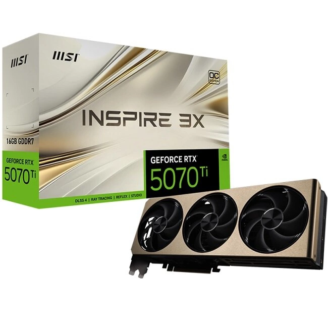 Видеокарта MSI nVidia GeForce RTX 5070 Ti 16G Inspire 3X OC Plus