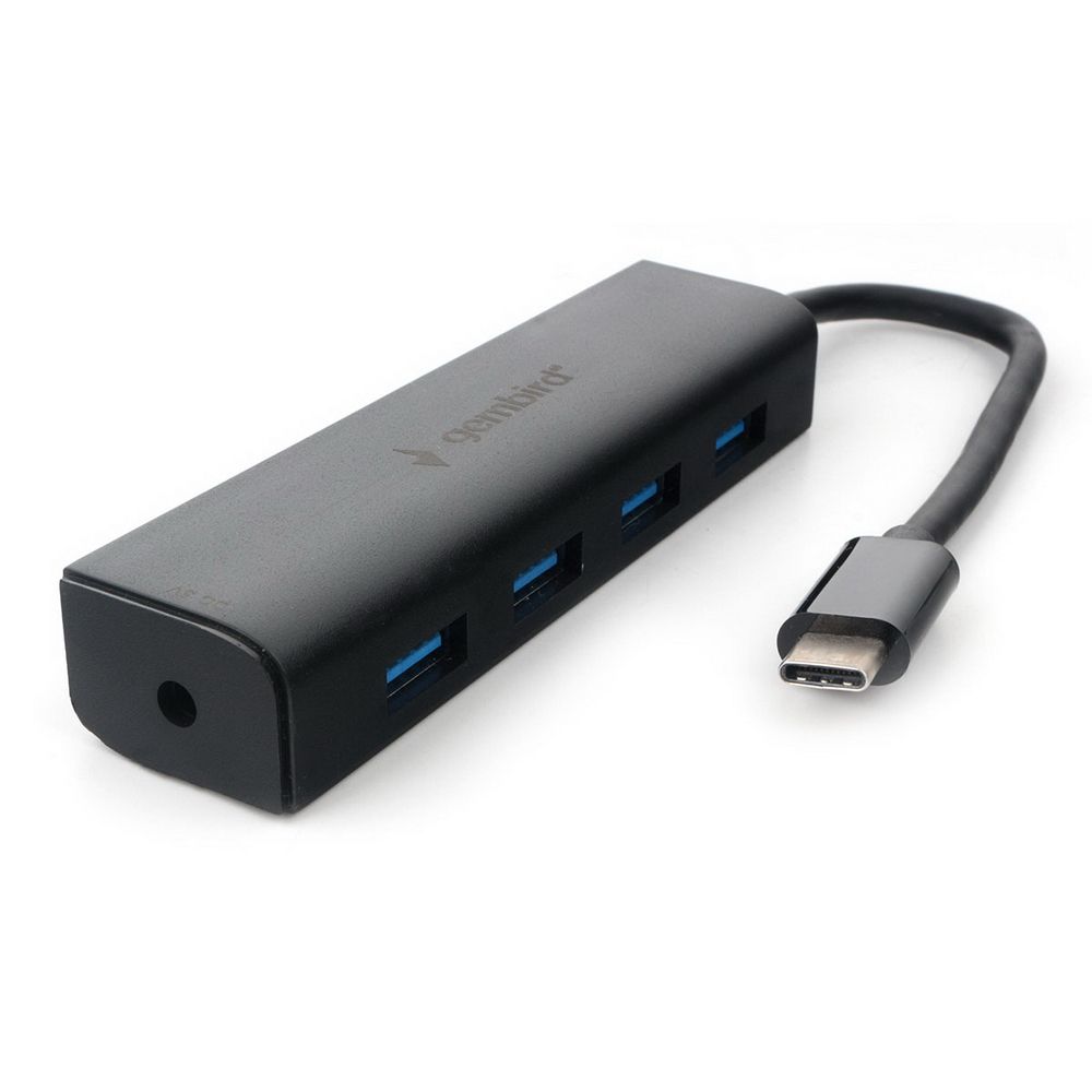 Концентратор USB 3.0 Gembird UHB-C364, 4 порта, Type-C, с доп питанием