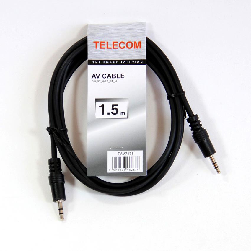 Telecom Кабель соединительный (TAV7175-1.5M) 3.5 Jack (M) - 3.5 Jack (M), стерео, аудио, 1.5м [6926123462874]