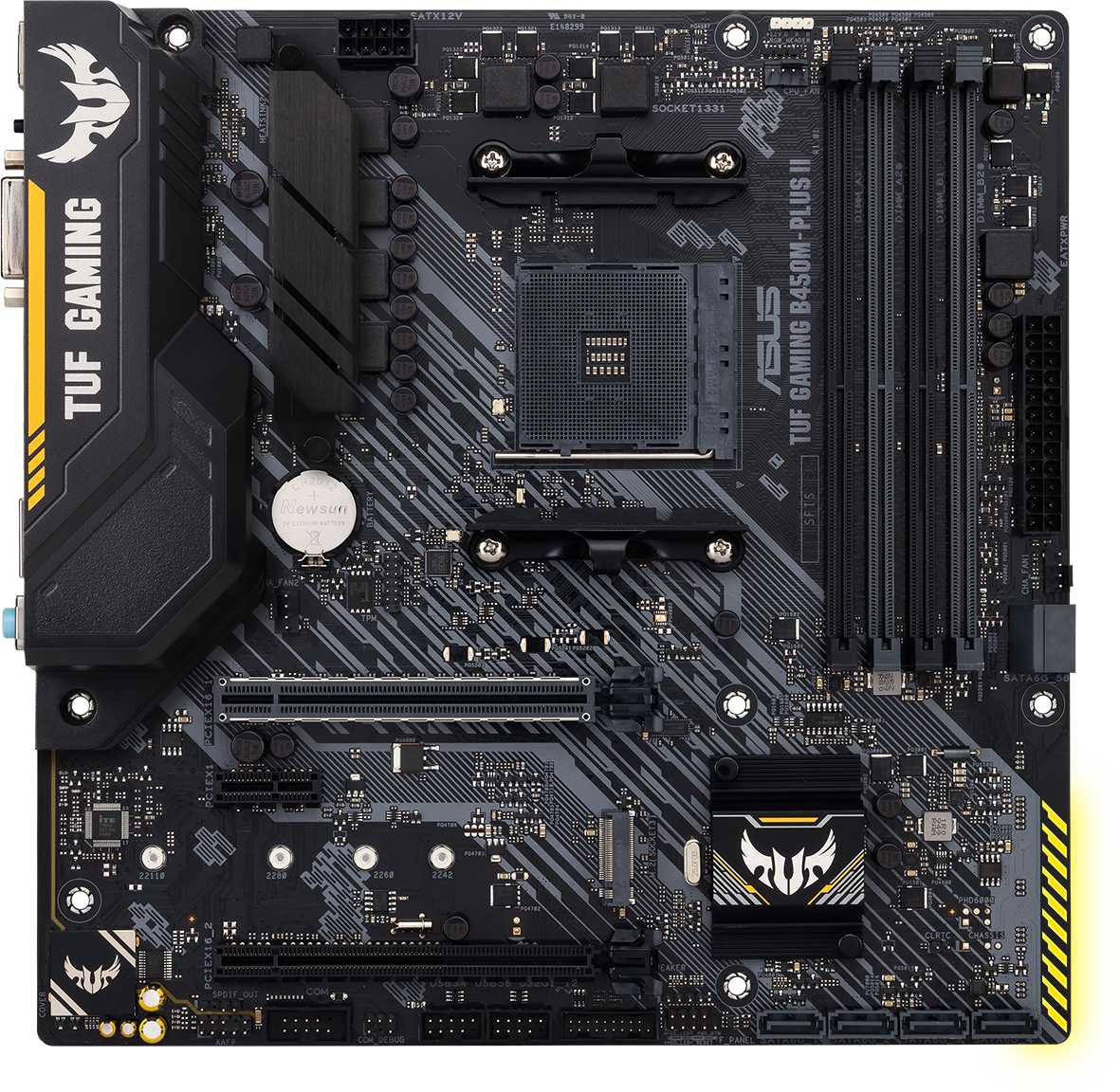 Материнская плата Asus TUF GAMING B450M-PLUS II Soc-AM4 AMD B450 4xDDR4 mATX AC`97 8ch(7.1) GbLAN RAID+DVI+HDMI