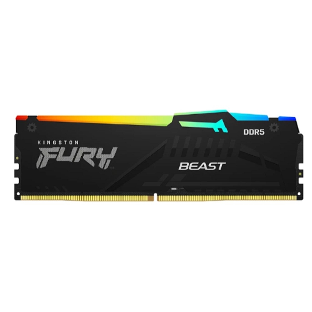 Память Kingston DDR5 DIMM 32Gb (2x16Gb) PC 48000 6000Mhz, FURY Beast Black RGB, (KF560C36BBE2AK2-32)