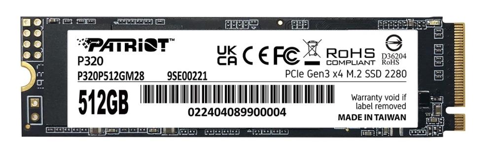Накопитель SSD Patriot 1TB M.2 2280 P320P1TBM28 P320 PCIe 3.0 x4