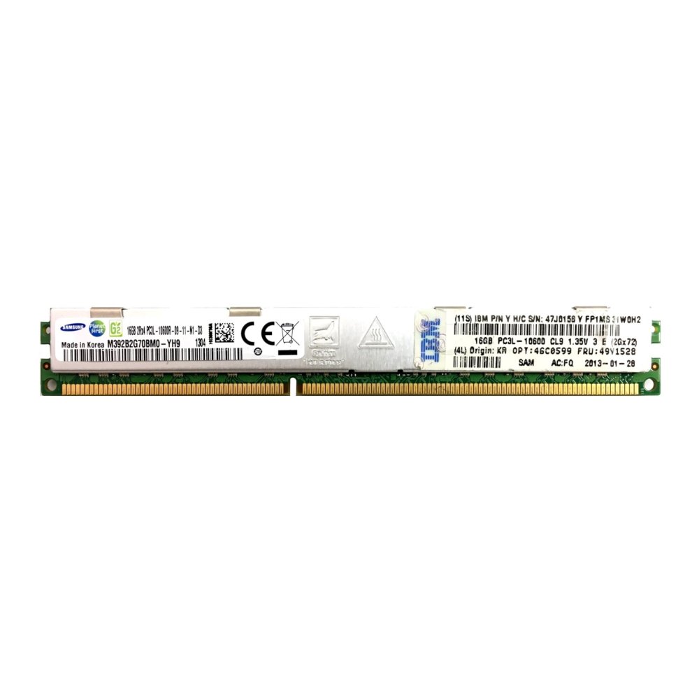 Оперативная память IBM 16GB (1x16GB, 2Rx4, 1.35V) PC3L-10600 CL9 ECC DDR3 DDR3 1333MHz VLP [47J0158]