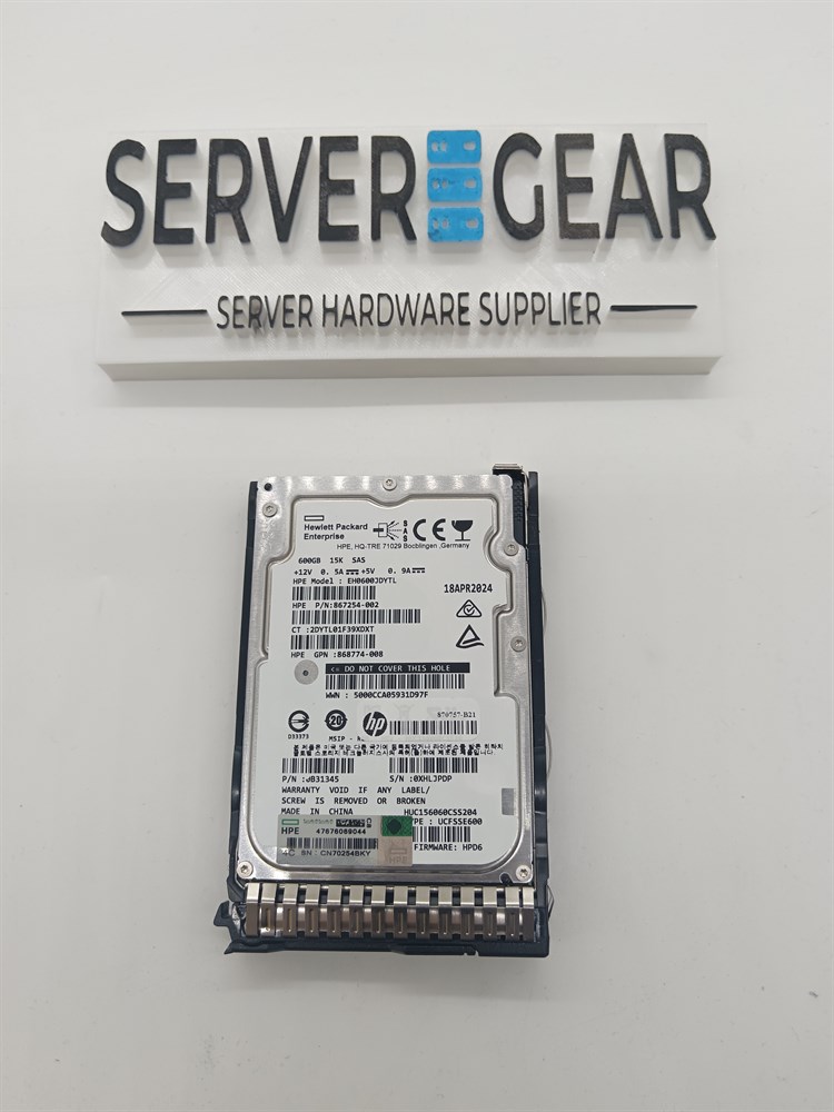 Жесткий диск 870757-B21 HP 600GB 2,5" (SFF) SAS 12G 15K