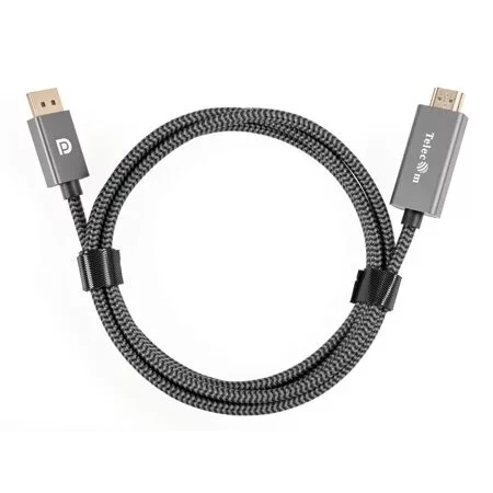 Telecom Кабель DisplayPort M-> HDMI M 4K@60Hz 1.8m,оплетка [7958820049859]