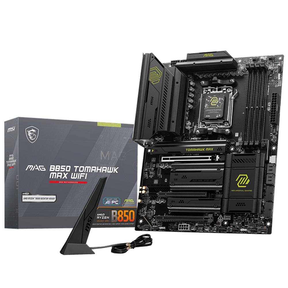 Материнская плата MSI MAG B850 TOMAHAWK MAX WIFI SocketAM5 AMD B850 4xDDR5 ATX AC`97 8ch(7.1) 5Gigabit RAID+HDMI