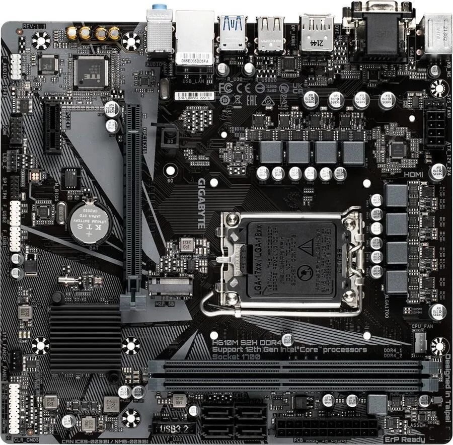 Материнская плата Gigabyte H610M S2H V2 DDR4