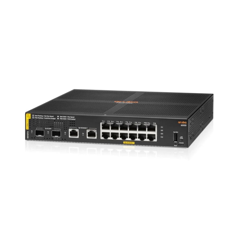 R8N89A HPE Коммутатор Aruba 6000 Managed L2 12G Class4 PoE 139W 2SFP