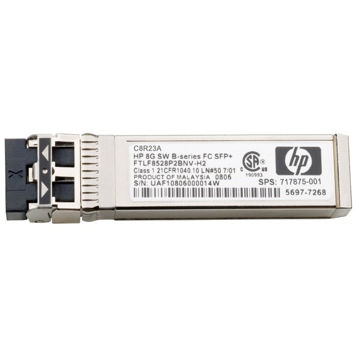 C8R23B Трансивер HP 8Gbps 8GBase-SW Fibre Channel Multi-Mode Fiber Short Wave 150m 850nm Duplex LC Connector SFP+ Transceiver (4-Pack)