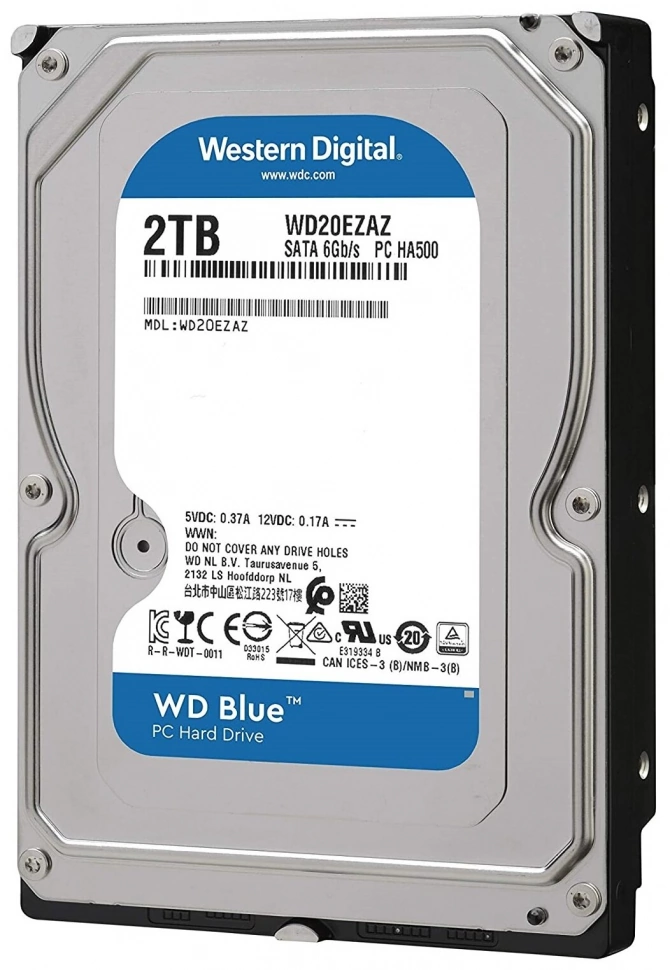 Жёсткий диск Western Digital HDD SATA-III 2Tb (WD20EZAZ)