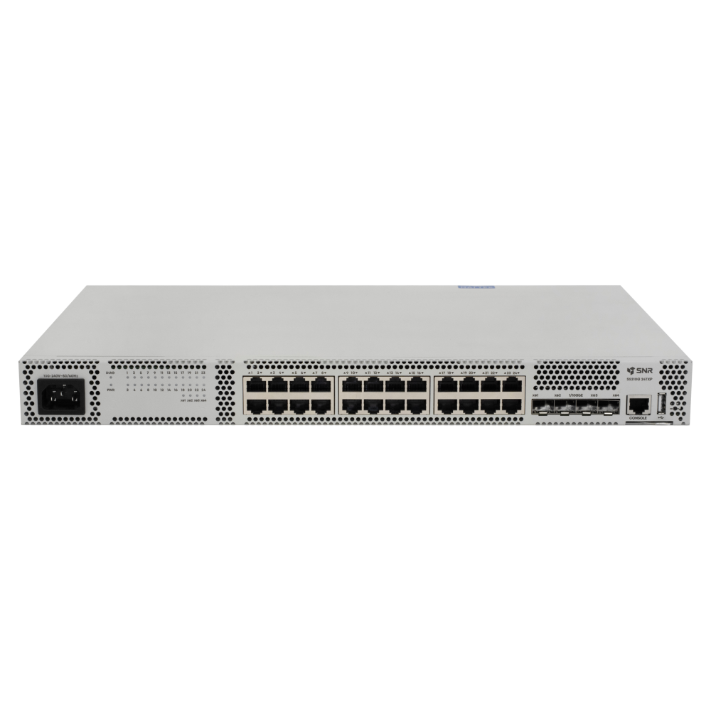 Управляемый PoE коммутатор уровня 2+ SNR-S5210G-24TX-POE-R