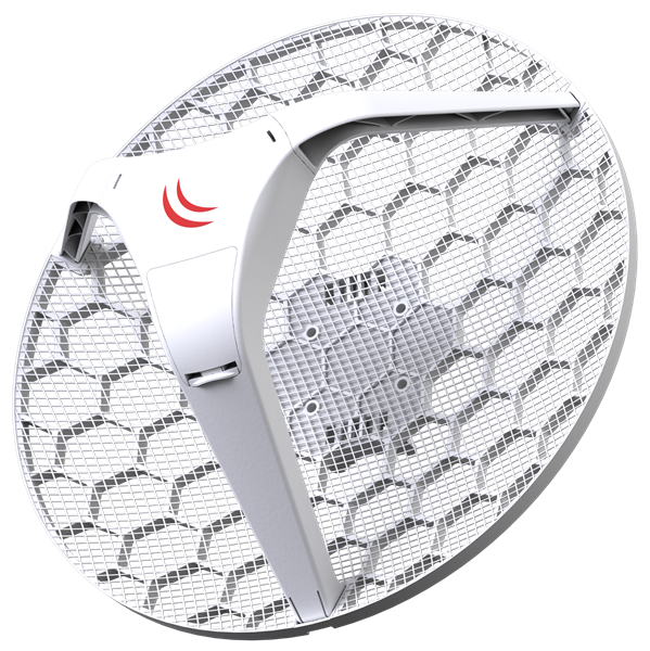 MikroTik RBLHG5kit (RBLHG-5nD-3) (Dual Chain 5Ghz 802.11an 24.5dBi Integrated antenna, 600MHz COU, 64MB RAM, 1x LAN, POE, PSU,RouterOS L3, International version)