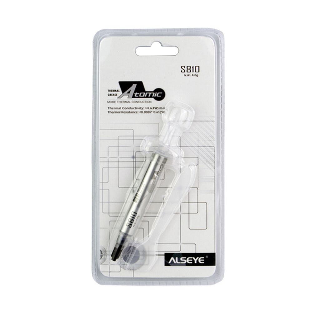 S-810 Color: Grey Thermal Conductivity: >4.63 W/m-K Thermal Impdedance: <0.0087 ?-in2/W Specific Gravity: >3.15 Viscosity: 12500 Thixotropic Index: 280 ±10 1/10mm Moment Beared Temperature: -50-300? Operation Temperture: -30-280?; silicon conpounds:15%