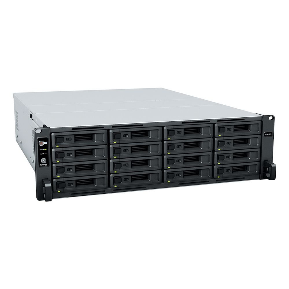 Система хранения данных Synology Rack 3U QC2,1GhzCPU/4Gb(upto 32)/RAID0,1,10,5,6/upto 16hot plug HDDs SATA(3,5' or 2,5')(upto 28 with RX1217)/2xUSB/4GE (1xExpslot)/iSCSI/2xIPcam(upto 40)/2xPS/no rail/3YW repl RS2818RP+ (RS2821RP+)