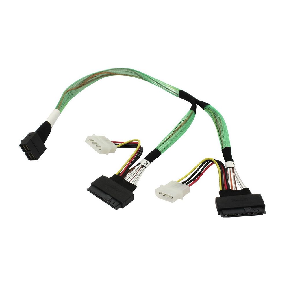 Кабель Amphenol Cable 05-50065-00 U.2 Enabler, HD (SFF8643) -to- (2x SFF8639), 50cm, Used to attach directly to the 8639 interface of the NVMe drive (05-50065-00)
