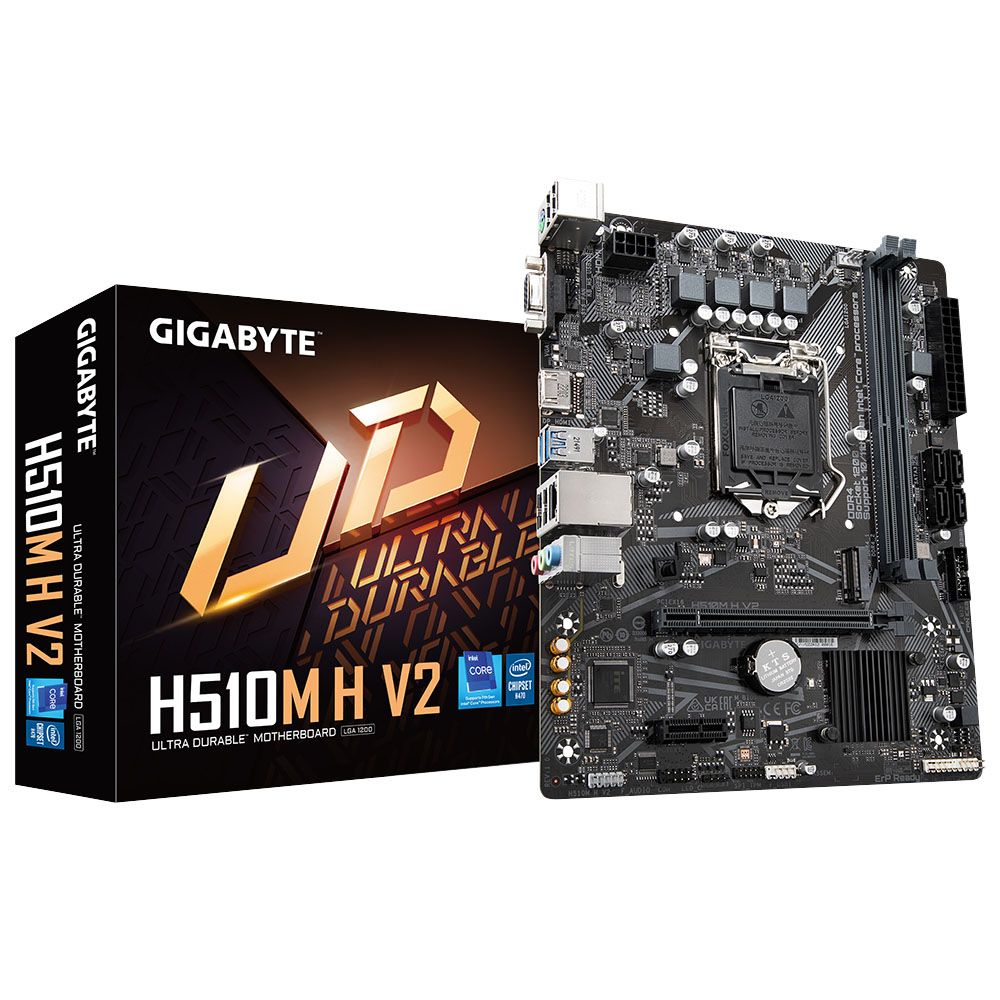 Материнская плата GIGABYTE Intel H510 Express LGA1200 Memory DDR4 H510MHV2