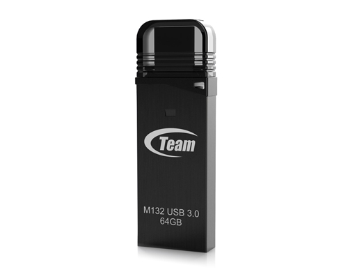 Накопитель 64Gb TEAM M132 Drive USB 3.0, with OTG, Black (765441012813)
