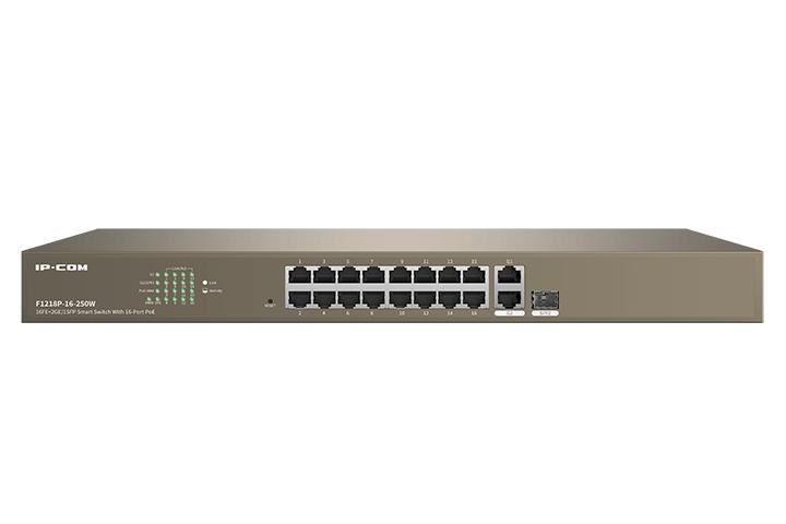 Коммутатор 16FE+ 2GE POE SFP F1218P-16-250W IP-COM