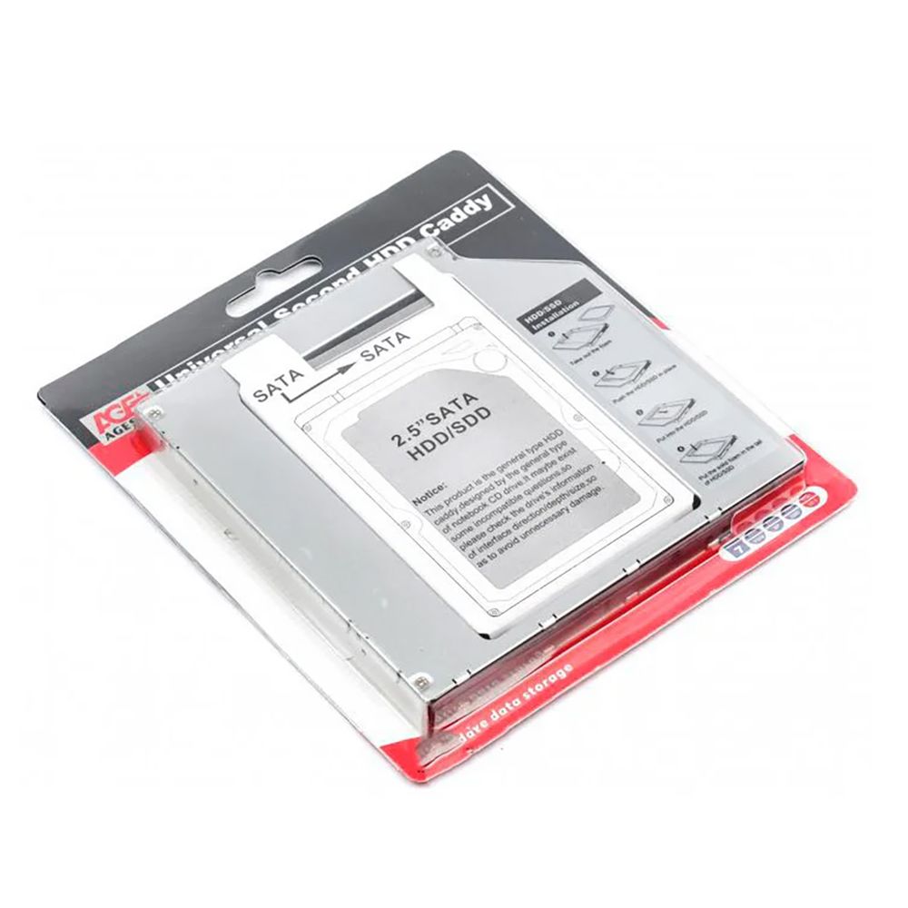 Сменный бокс для HDD AgeStar SSMR2S SATA металл серебристый 2.5"