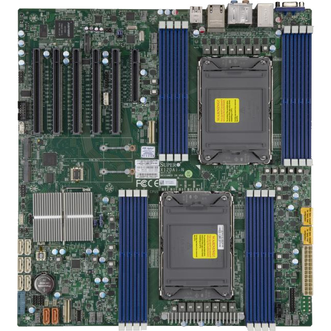 Материнская плата/ MB Supermicro X12DAI-N6, 2x LGA 4189, C621A, 16xDDR4, 5 PCI-E 4.0 x16, 1 PCI-E 4.0 x8, M.2 Interface: 2 PCI-E 4.0 x4, 2280, 22110, Dual LAN with Intel® i210 Gigabit, 1 VGA