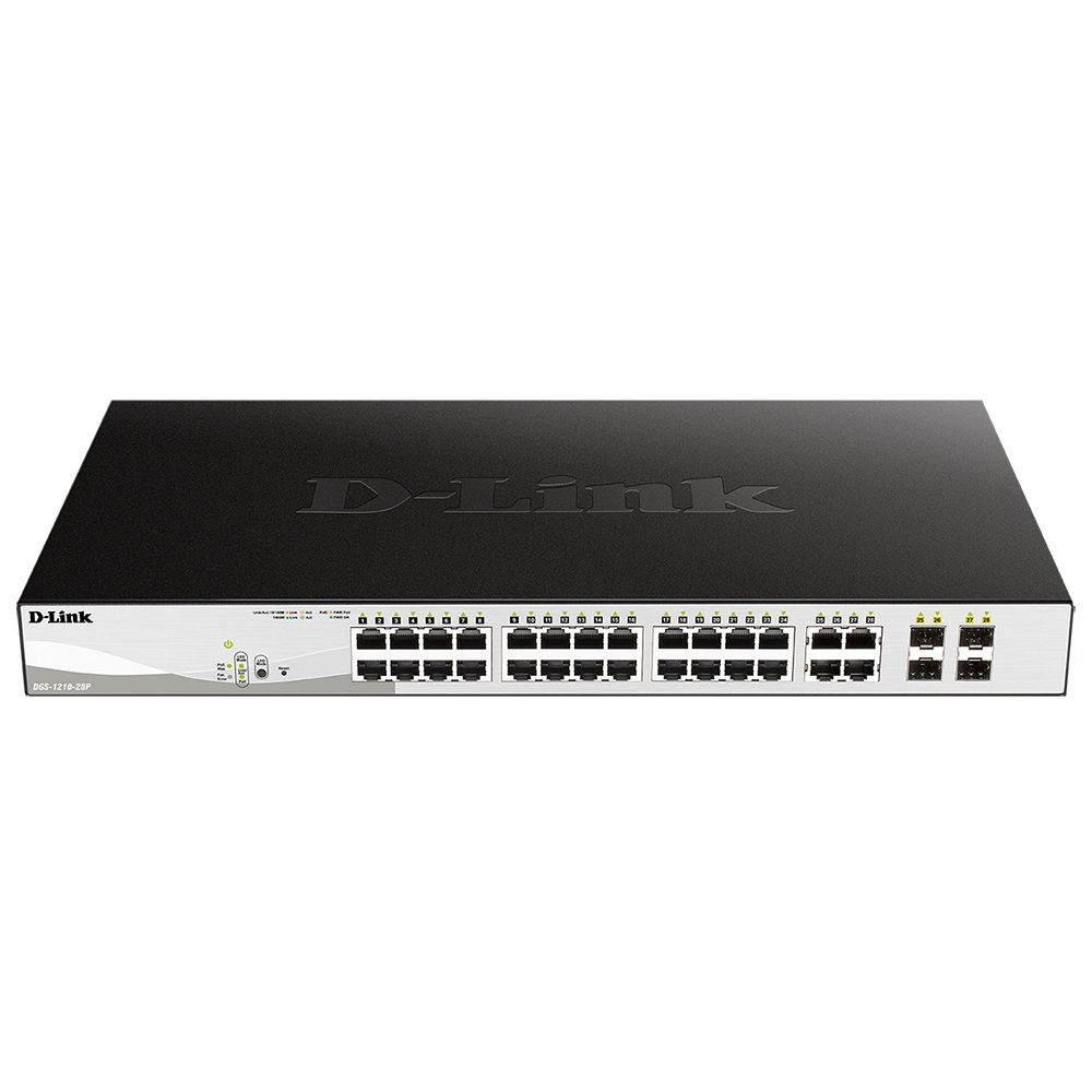 Коммутатор D-Link DGS-1210-28P/F1A 24G 24PoE 193W управляемый