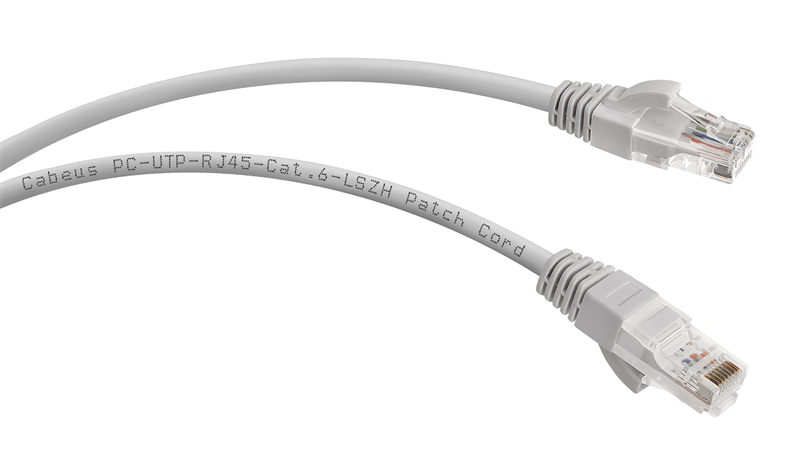 Патч-корд u/utp, категория 6, 2xrj45/8p8c, 5м Cabeus PC-UTP-RJ45-Cat.6-5m-LSZH Патч-корд U/UTP, категория 6, 2xRJ45/8p8c, неэкранированный, серый, LSZH, 5м (PC-UTP-RJ45-CAT.6-5M-LSZH)