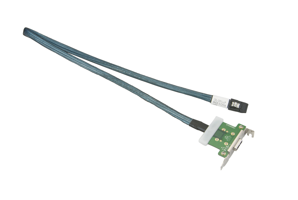 Supermicro 85cm 1-Port Ext IPass to Int IPass LP - SAS - 2.79 ft- 1 x SFF-8088 SAS- 1 x [CBL-0351L]