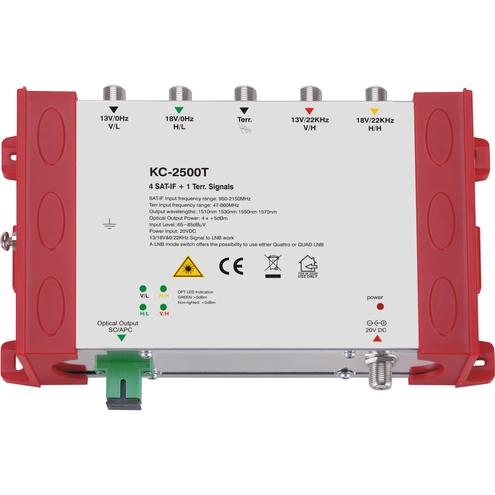Передатчик оптический KC2500T 4хSAT+TV