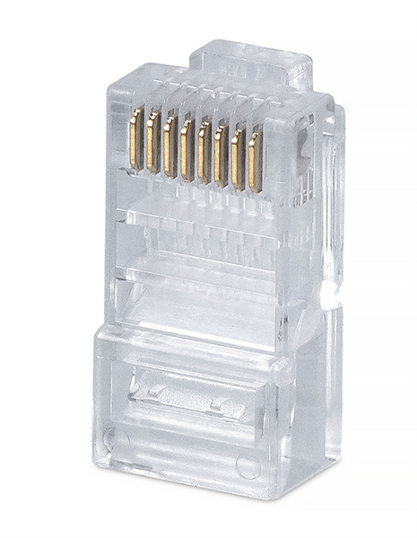 Cabeus 8P8C Коннектор RJ-45 под витую пару, категория 5e, универсальный, для проводников с толщ. по изол. до 1,05 мм (8P8C)