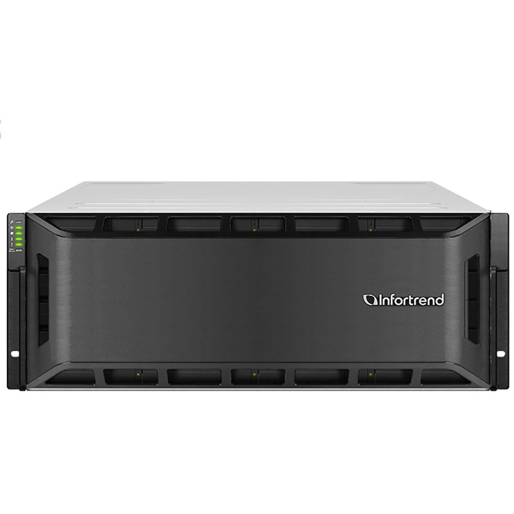 Платформа СХД Infortrend GS2024R01C0FD-8U32 | EonStor GS 2000 4U/24bay, cloud-integrated unified storage, supports NAS, block, object storage and cloud gateway, dual redundant co ntroller subsystem including 2x12Gb/s SAS EXP. ports, 8x1G iSCSI ports +4x