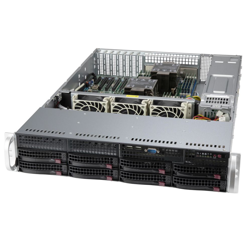 Корпус Supermicro SuperChassis 2U 825BTQC-R1K23LPB/HDD(8)LFF+opt.fix.HDD(2)LFF+opt.HDD(2)SFF/7xLP/2x1200W/ Backplane 8xSATA/SAS (CSE-825BTQC-R1K23LPB)