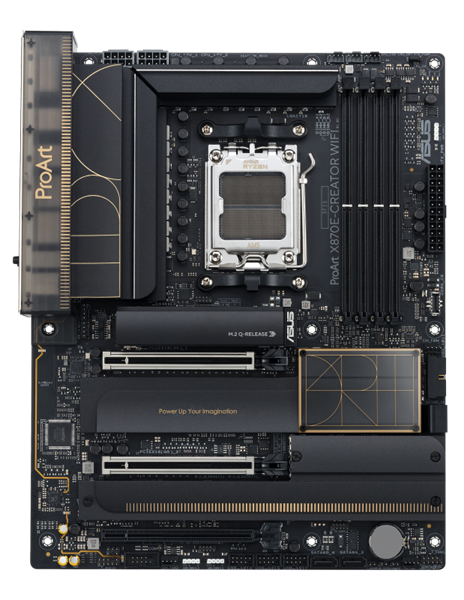 Материнская плата Asus PROART X870E-CREATOR WIFI SocketAM5 AMD X870 4xDDR5 ATX AC`97 8ch(7.1) 1 x 10Gigabit + 1 x 2.5Gigabit RAID+HDMI+DP