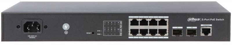 Коммутатор Dahua DH-PFS4210-8GT-150 8G 2SFP 8PoE+ 150W управляемый