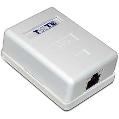 Розетка компьютерная TWT TWT-SM1-45-S6-WH