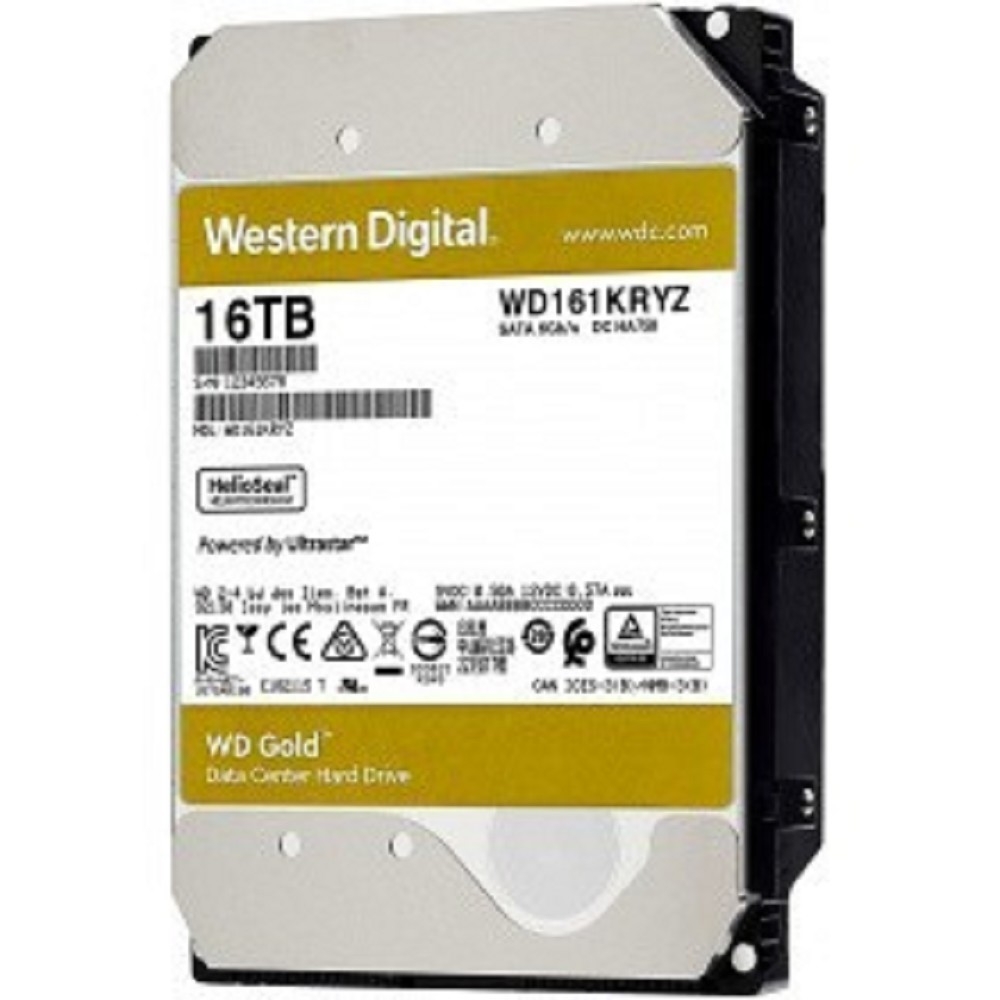 16TB WD Gold (WD161KRYZ) {SATA III 6 Gb/s, 7200 rpm, 512Mb buffer}