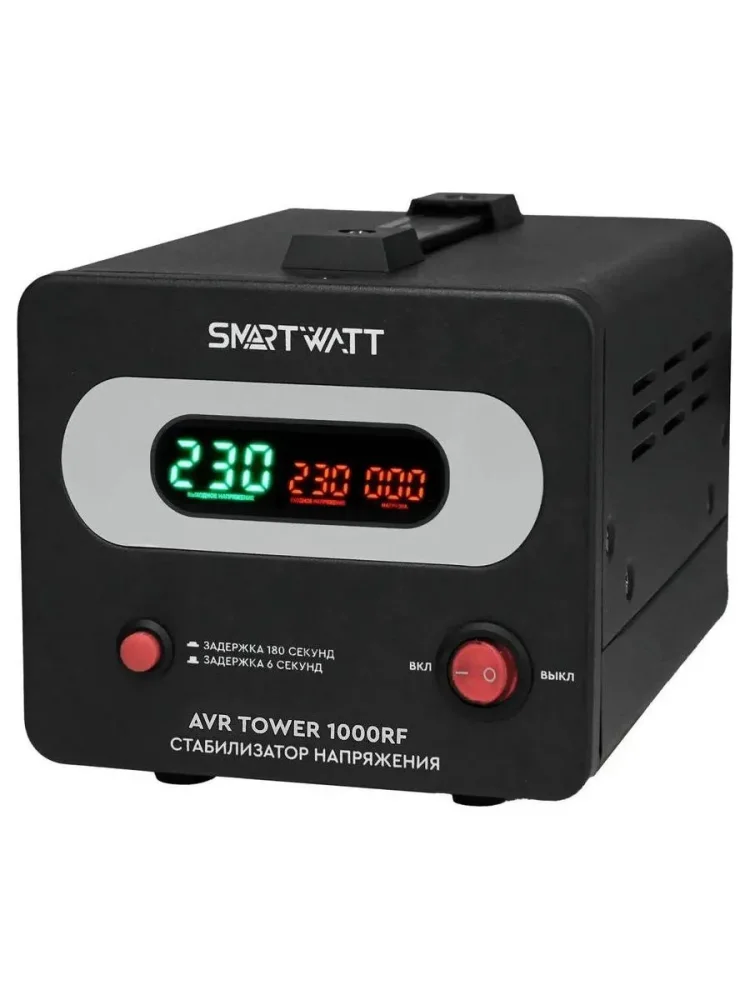 Стабилизатор напряжения Smartwatt AVR Tower 1000RF 1000ВА черный в Санкт-Петербурге