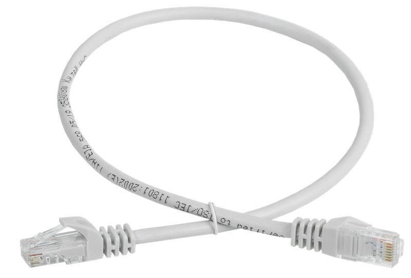 Шнур коммутационный кат. 5Е UTP 5м серый GENERICA (PC01-C5EU-5M-G)